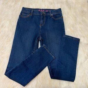 PLACE Stretch Adjustable Supper Skinny Blue Denim Jeans Girls Kids size 14 NWT